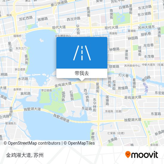 金鸡湖大道地图