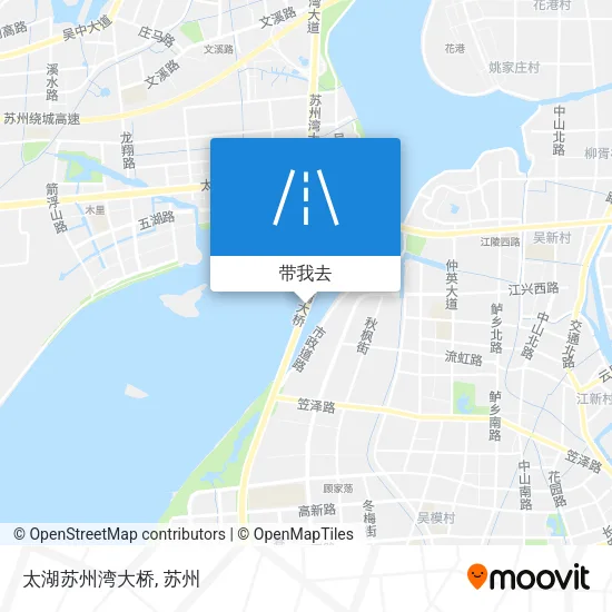 太湖苏州湾大桥地图