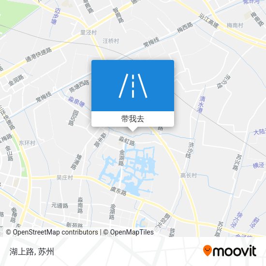 湖上路地图
