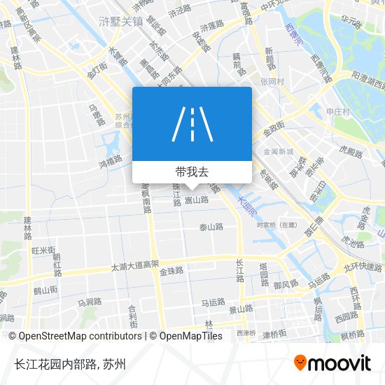 长江花园内部路地图