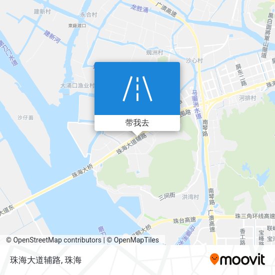 珠海大道辅路地图