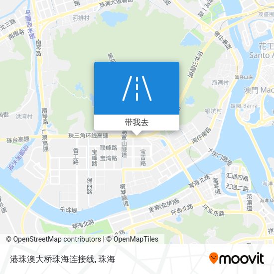港珠澳大桥珠海连接线地图