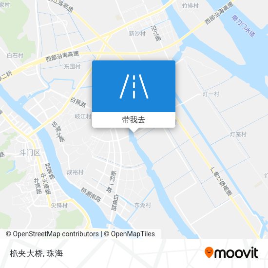 桅夹大桥地图