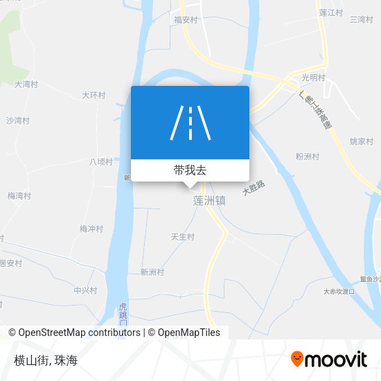横山街地图