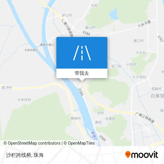 沙栏跨线桥地图