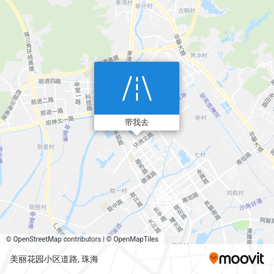 美丽花园小区道路地图
