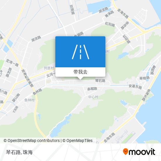 琴石路地图