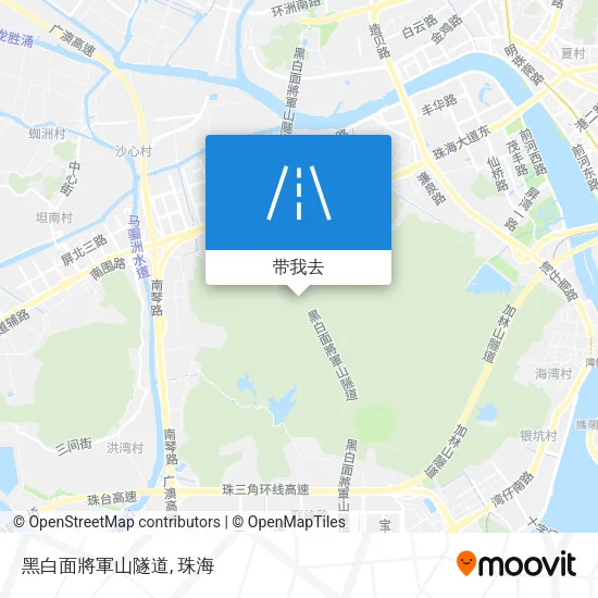 黑白面將軍山隧道地图