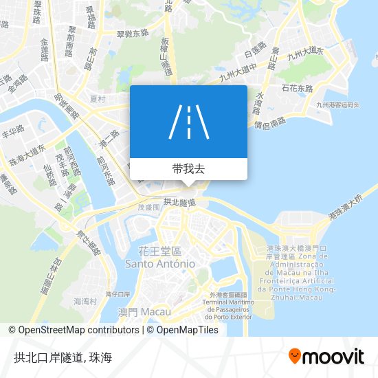 拱北口岸隧道地图