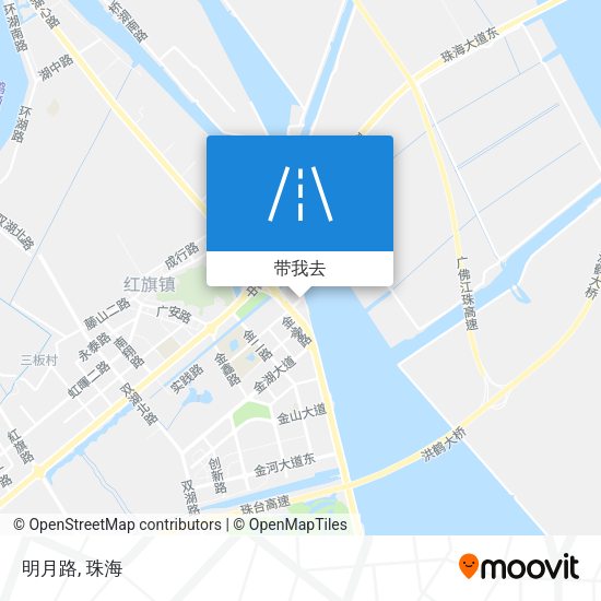 明月路地图