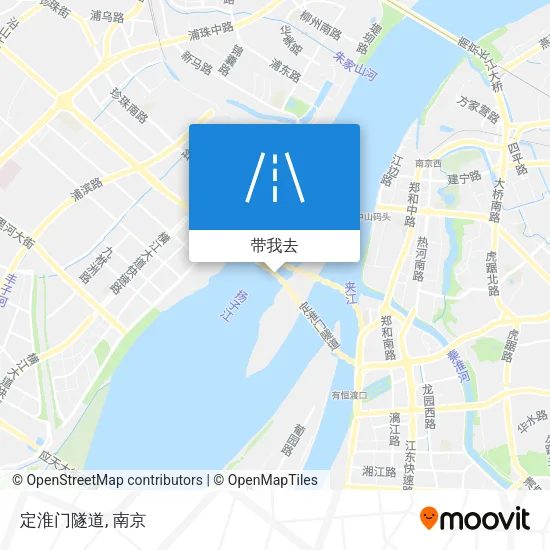定淮门隧道地图