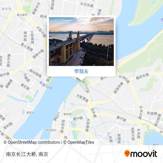 南京长江大桥地图