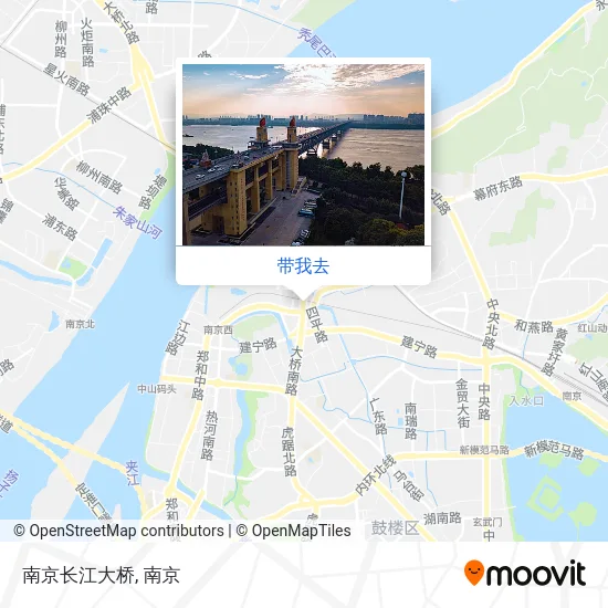 南京长江大桥地图