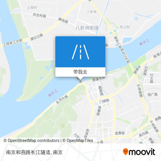 南京和燕路长江隧道地图