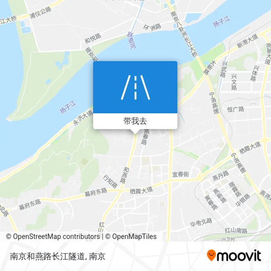 南京和燕路长江隧道地图