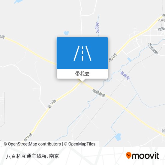 八百桥互通主线桥地图