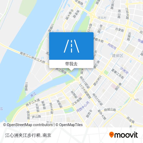 江心洲夹江步行桥地图