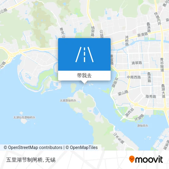五里湖节制闸桥地图