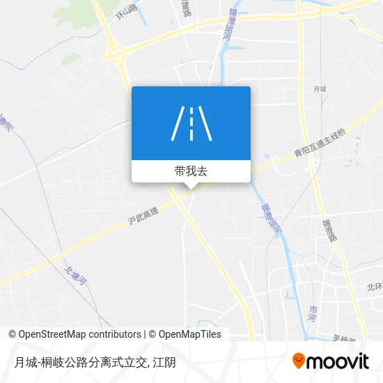 月城-桐岐公路分离式立交地图