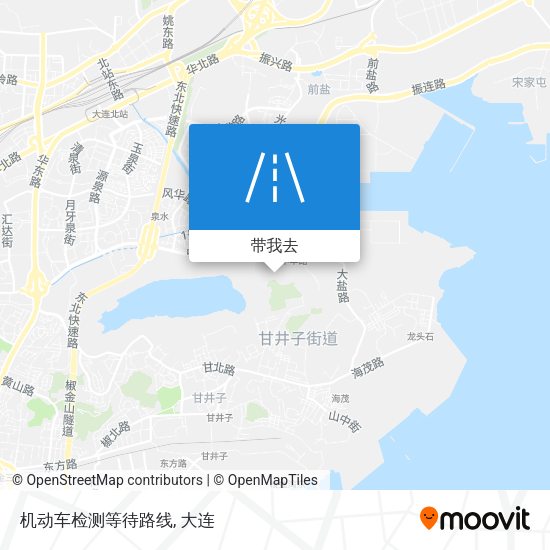 机动车检测等待路线地图