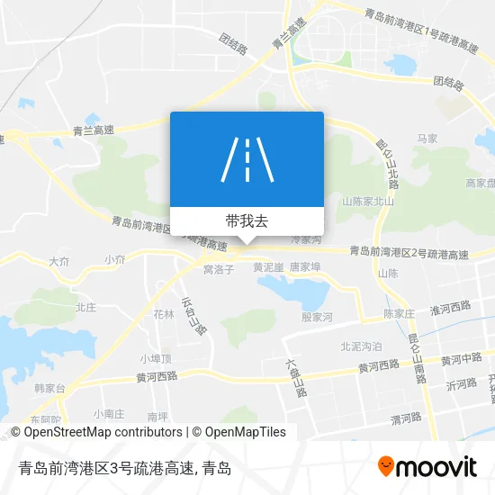 青岛前湾港区3号疏港高速地图