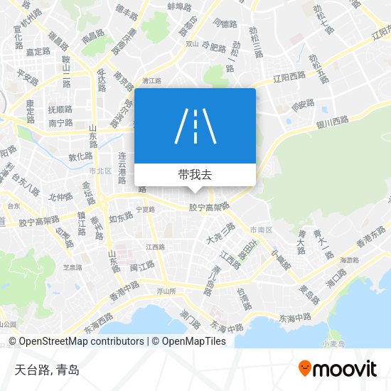 天台路地图