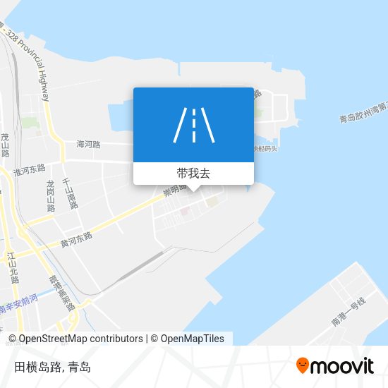 田横岛路地图