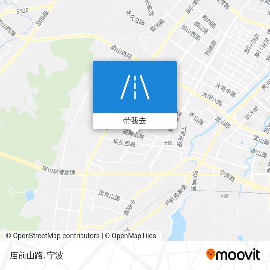 庙前山路地图