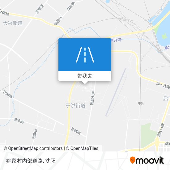 姚家村内部道路地图