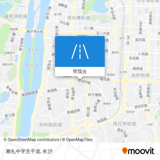 雅礼中学主干道地图