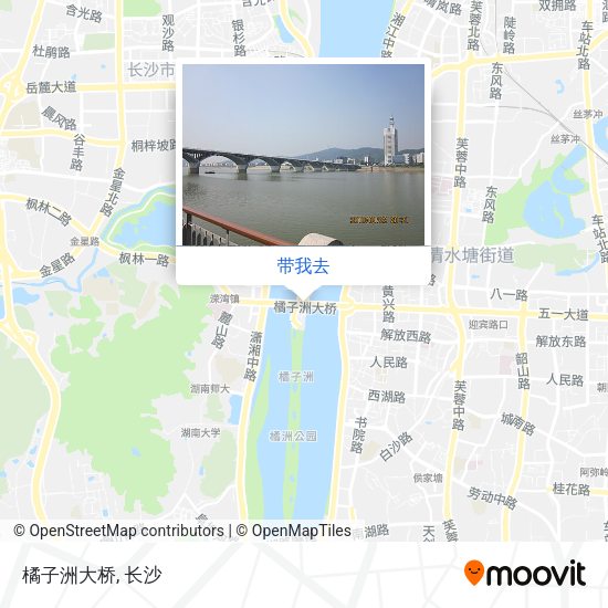 橘子洲大桥地图