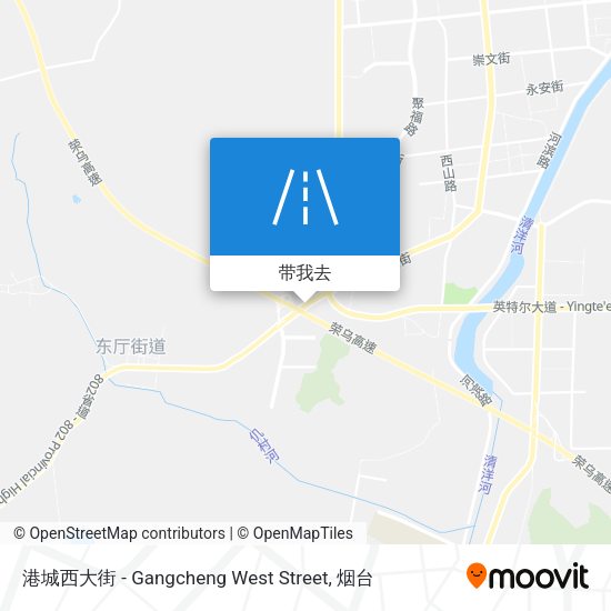 港城西大街 - Gangcheng West Street地图