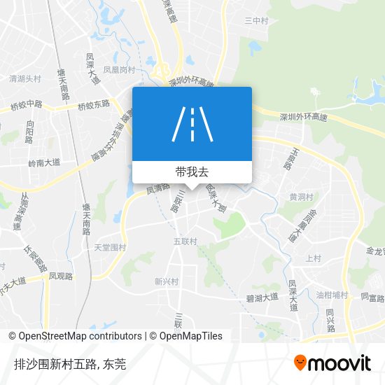 排沙围新村五路地图