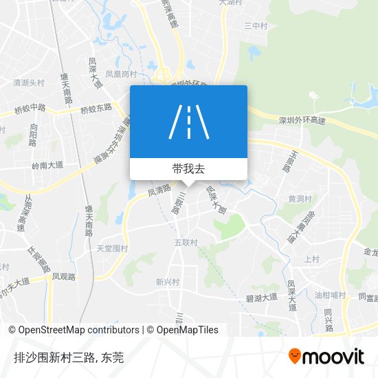 排沙围新村三路地图