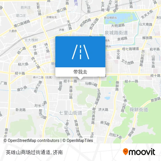 英雄山商场过街通道地图