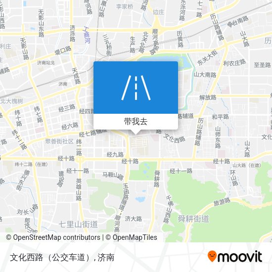 文化西路（公交车道）地图