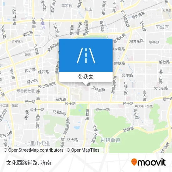 文化西路辅路地图