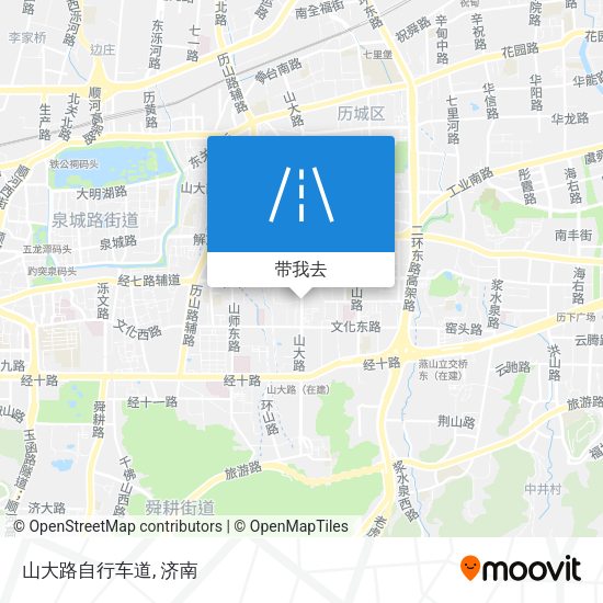 山大路自行车道地图
