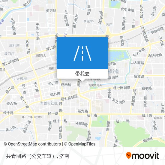 共青团路（公交车道）地图