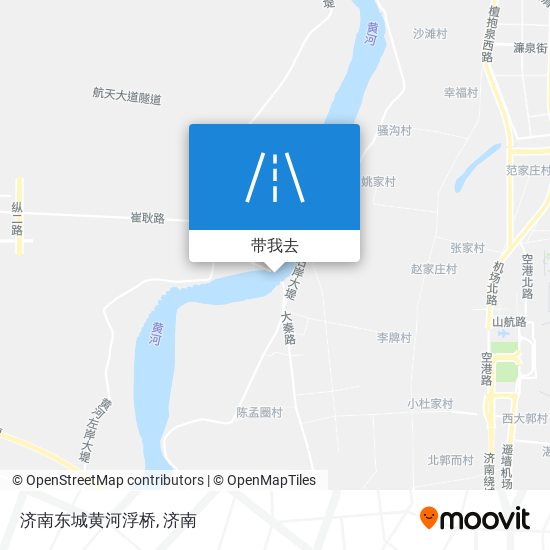 济南东城黄河浮桥地图