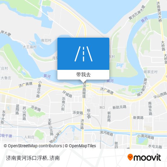 济南黄河泺口浮桥地图