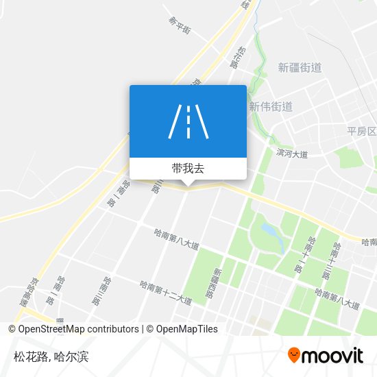 松花路地图