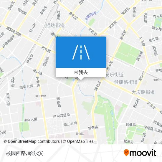 校园西路地图