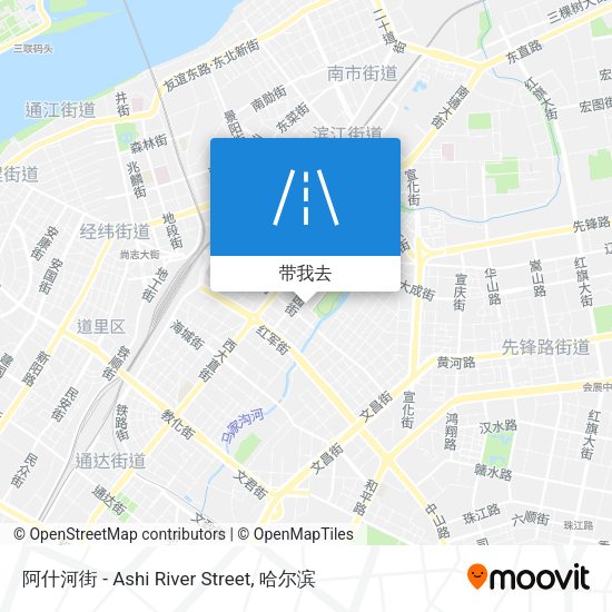 阿什河街 - Ashi River Street地图