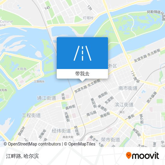 江畔路地图