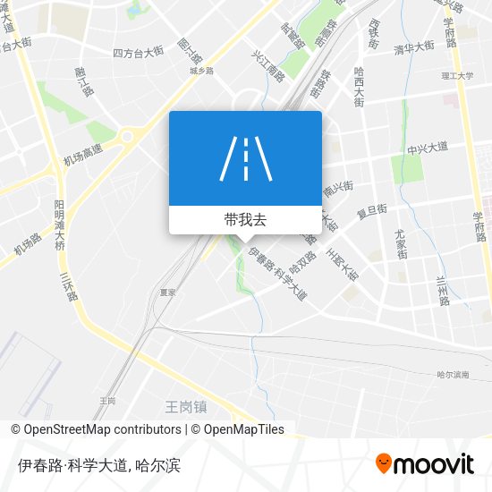 伊春路·科学大道地图