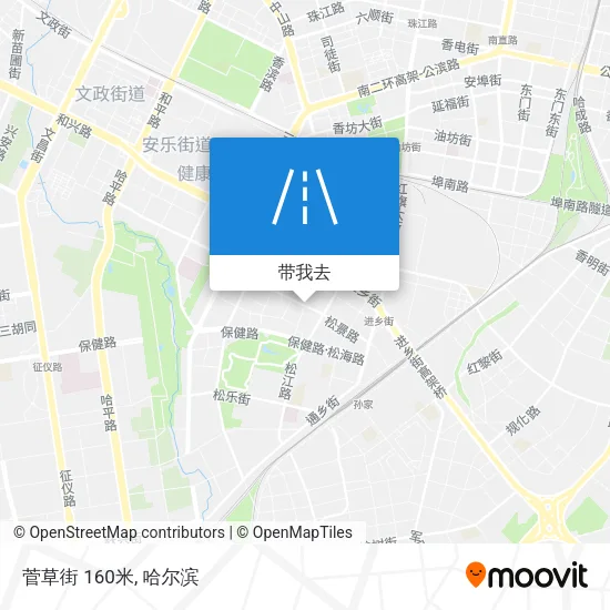 菅草街 160米地图