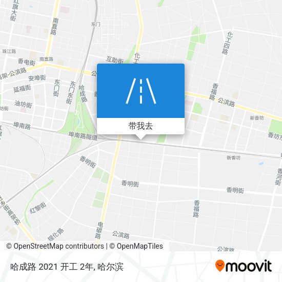 哈成路 2021 开工 2年地图