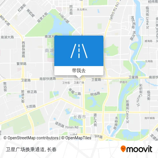 卫星广场换乘通道地图