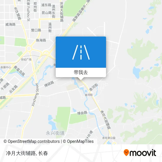 净月大街辅路地图